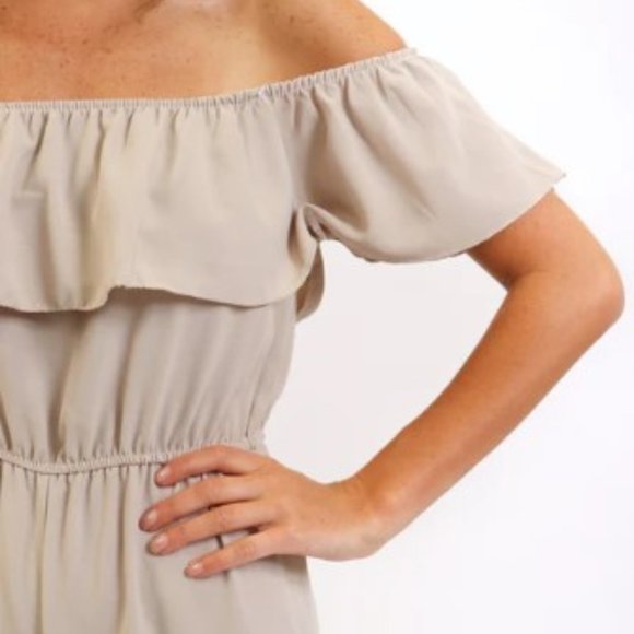 Thursday’s Off Shoulder Ruffle Jumpsuit - Picture 4 of 5